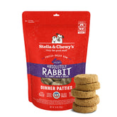 Stella & Chewy's patty crudo conejo para perros, proteína premium.