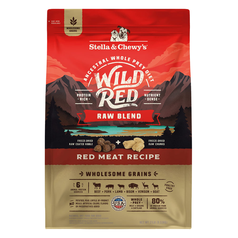 Stella & Chewy's Wild Red, bolsa 21 lb para perros, proteína animal de calidad.