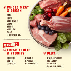 Proteína alta de seis carnes rojas para perros activos, Stella & Chewy's Wild Red