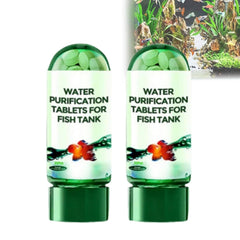Steriqotu tabletas purificación de agua para acuario en empaque, mejora claridad del agua.