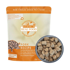 Steve's Real Food Nuggets cerdo en bolsa de 20 onzas, práctico para alimentar.