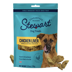 Stewart Higado de Pollo liofilizado: bolsa 2.5 oz para entrenamiento de alta proteína