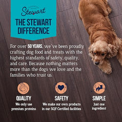 Stewart salmón ingrediente único deshidratado, ideal para añadir proteína a la comida.
