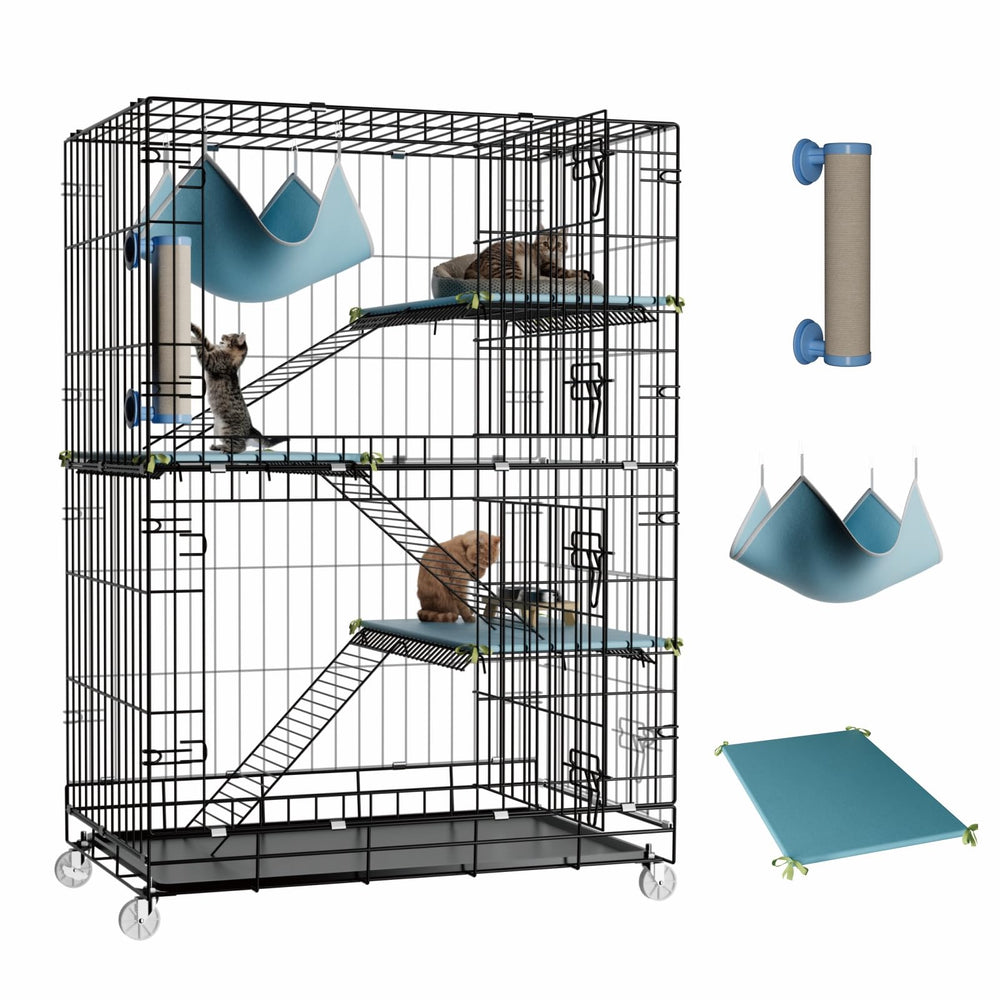 STILLCOVE jaula-gatos-4-niveles-interior: espacio amplio para gatos activos y curiosos.