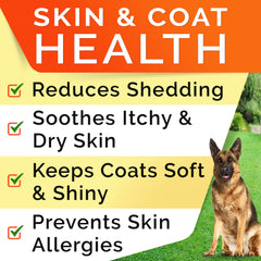 STRELLALAB Omega 3 para perros: piel sana y menor irritación gracias al omega 3.