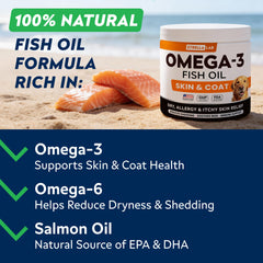 STRELLALAB Omega 3 para perros: piel seca mejorada con las golosinas