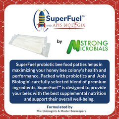 STRONG MICROBIALS SuperFuel: barras de alimento para abejas que facilitan energía sostenida.