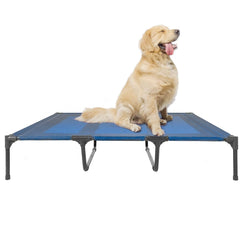Suddus cama para perro elevada en exterior azul para descanso fresco al aire libre