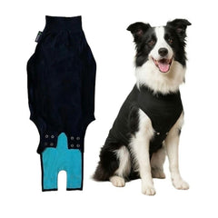 Suitical traje de recuperación para perros con sistema de broches facilita paseos seguros.