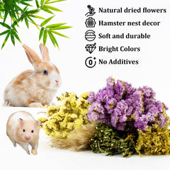 Sukh flores deshidratadas naturales: añade color y textura suave para la cama de la mascota.