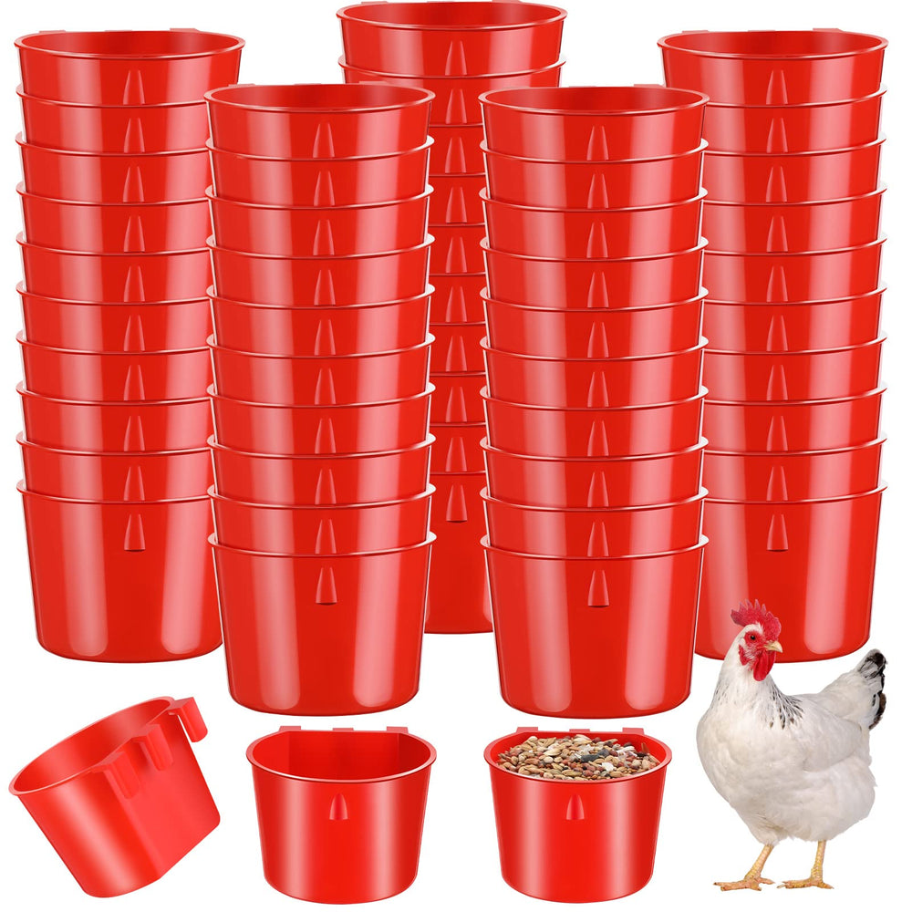 Sumind copas para jaula de aves rojo, fáciles de rellenar y limpiar