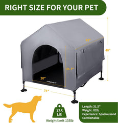 SUMMERTRAIL cama-perro-elevada dos-en-uno, ideal para clima cambiante