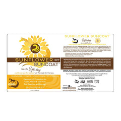 Healthy Haircare Product Sunflower Suncoat SPF: aplicación en el pelaje, mantiene color natural y brillo.