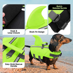 SUNFURA chaleco salvavidas para perro tiburón, correas reflectantes para mayor visibilidad