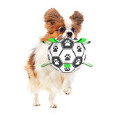 SunGrow balón de fútbol para perros, duradero para juegos de búsqueda y tiro.