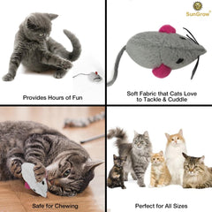 SunGrow juguete ratón de peluche fomenta la caza y coordinación