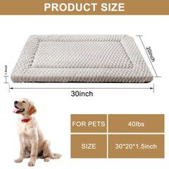 SUNSHE colchoneta jaula perro suave gris 30x20 para descanso diario.