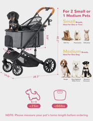 SUNTHX carrito-paseo-perro-dos-mascotas: ideal para dos mascotas pequeñas.