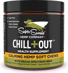 Super Snouts Chill + Out masticables relajantes para perros y gatos, promueven la calma diaria