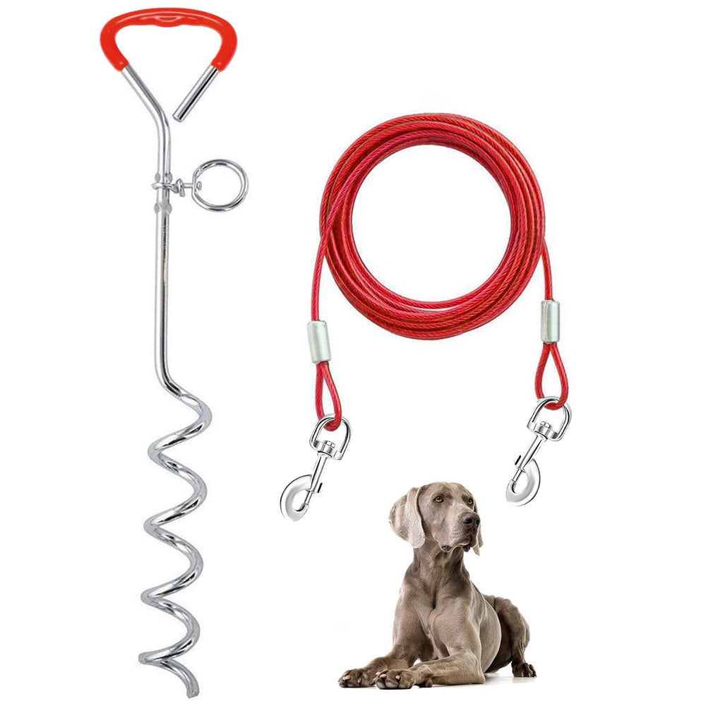Supet cable de sujeción para perros, 32 pies, libertad al aire libre.