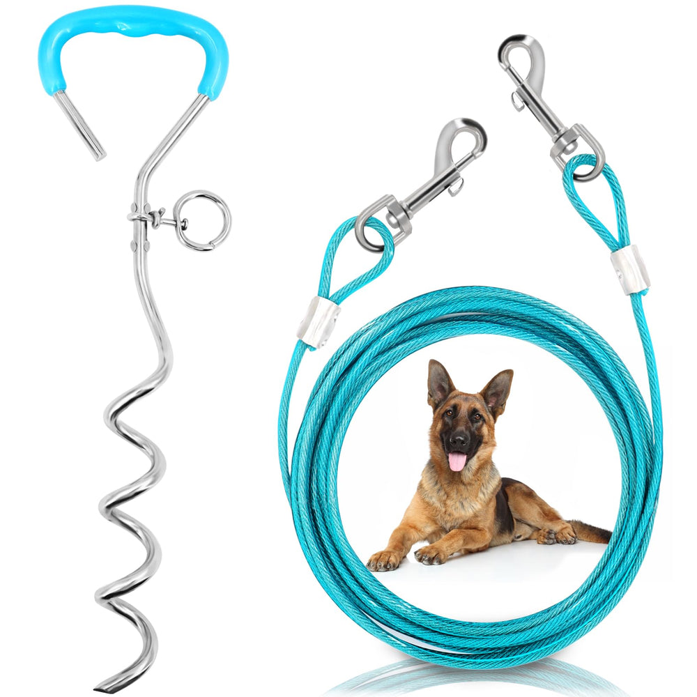 Supet cable tira perro 32ft ofrece libertad segura para camping y jardín.