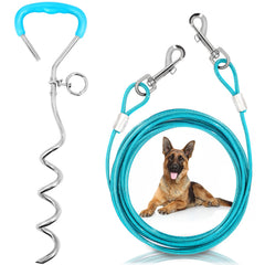 Supet cable tira perro 32ft ofrece libertad segura para camping y jardín.