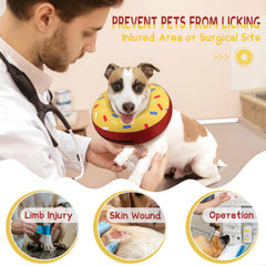 Collar donut inflable de Supet, exterior antiadherente facilita la limpieza.