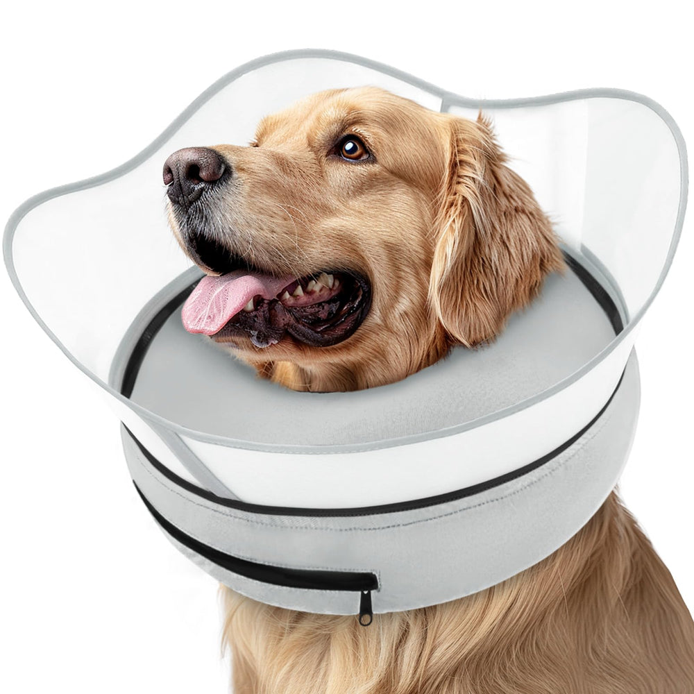 Supet collar inflable donut frente, diseño cómodo para evitar lamidos