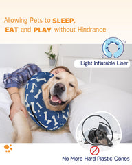 Supet collar inflable donut con ajuste seguro y primera hebilla.