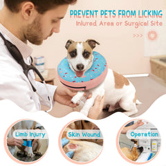 Supet collar para perro, exterior no pegajoso facilita limpieza y menos pelo.