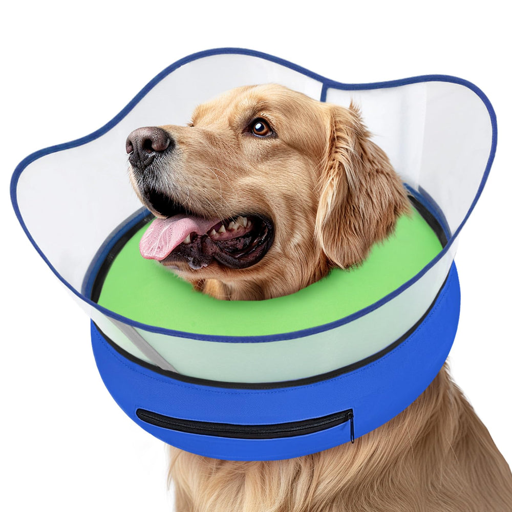 Supet collar rosquilla inflable con protección suave para la recuperación de la mascota.