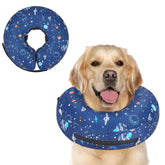 Cono inflable Supet para perro tras operación, protege la herida con comodidad.