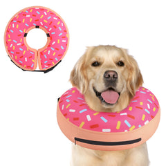 Supet cono inflable para perro postoperatorio protege la herida sin obstruir la visión.