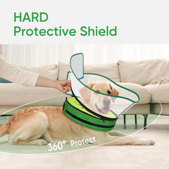 Supet protector alto transparente desmontable del collar, visión clara.