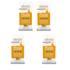 Meadow Loops de Supreme Selective Naturals en empaque, merienda saludable para conejos y cobayas