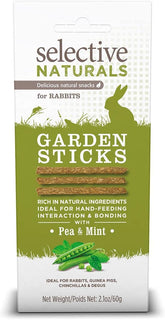 Supreme Selectivos Naturales Palitos Jardín 2-Pack, premio para conejos y cobayas