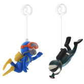 SUPTEC buzo de acuario, figura amigable para el pez y juego seguro