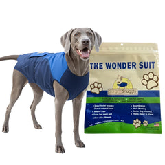 SurgiSnuggly cubre pañales para perro macho, ajuste cómodo para uso diario.