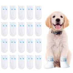Botas desechables para paseos exteriores protegiendo las patas del perro
