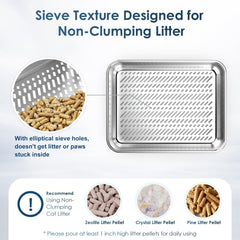 Suzzipaws caja-arena acero inoxidable pellets-de-pino desodorización suave