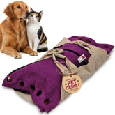 Cocoon Sweet Goodbye: ataúd de lana premium para mascotas, mediano y magenta, uso ceremonial.