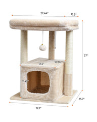 SYANDLVY arbol-gatos-interior-base-estable diseño estable para saltos seguros.