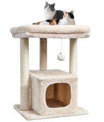 SYANDLVY arbol-gatos-interior-plataforma-superior-suave ofrece descanso cómodo para tu gato.