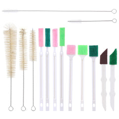 SynHHnergyx conjunto de cepillos para limpieza de fuente de mascotas, cubre rincones difíciles.