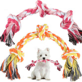 SZEE juguete cuerda para perros pequeños con 3 nudos, ideal para masticar suave