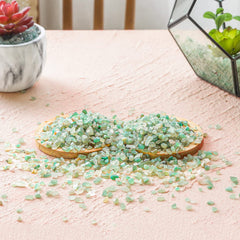 Piedras decorativas verdes jade pulidas de T4U para terrarios.