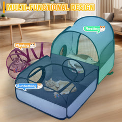 TailTastic jaula con tejido Oxford transpirable, ofrece buena ventilación y visibilidad para mascotas