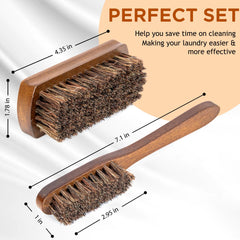 TAKAVU set de dos cepillos con mango de madera para agarre cómodo.