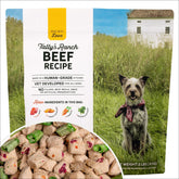 Tally's Ranch en bolsa de 2 lb, alimento crudo congelado práctico para uso diario.