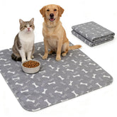 Tapetes para cachorros con feromonas y diseño geométrico, ideal para entrenamiento en casa.